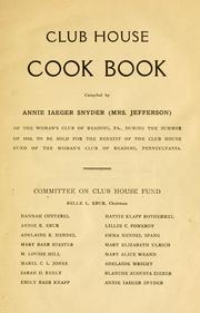Cover of: Club House cook book