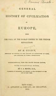 Cover of: General history of civilization in Europe by François Guizot