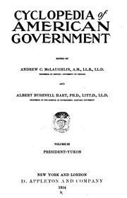 Cover of: Cyclopedia of American government.