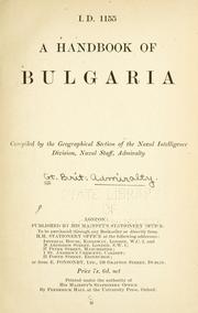 Cover of A handbook of Bulgaria