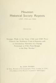 Cover of: Extracts from Voyages made in the years 1788 and 1789, from China to the northwest coast of America by John Meares