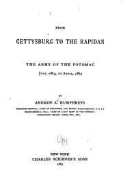 Cover of: From Gettysburg to the Rapidan.: The Army of the Potomac, July, 1863, to April, 1864.