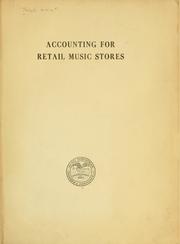 Cover of: Accounting for retail music stores
