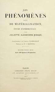 Cover of: Les phénomenès dits de matérialisation by Juliette Alexandre Bisson