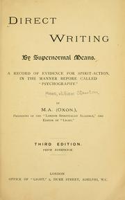 Cover of: Direct writing by supernormal means