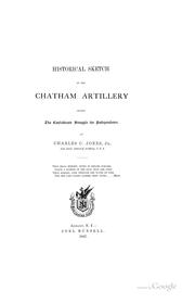 Cover of: Historical sketch of the Chatham artillery during the Confederate struggle for independence.