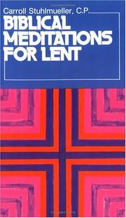 Cover of: Biblical meditations for Lent