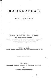 Madagascar and its people by Lyons McLeod