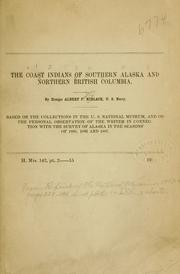 Cover of: The coast Indians of southern Alaska and northern British Columbia. by Albert Parker Niblack