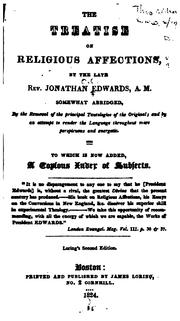 Cover of: The treatise on religious affections by Jonathan Edwards