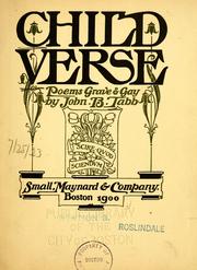 Cover of: Child verse: poems grave & gay