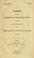 Cover of: Message from the President of the United States, transmitting certain papers relating to the compact between the U. States and the state of Georgia, of 1802, &c.