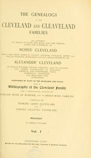 The genealogy of the Cleveland and Cleaveland families by Edmund Janes Cleveland