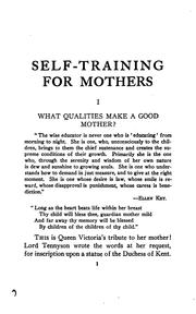 Cover of: Self-training for mothers