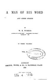 Cover of: A man of his word by William Edward Norris