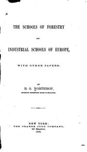 Cover of: schools of forestry and industrial schools of Europe: with other papers.