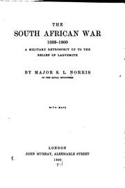 Cover of: The South African War, 1899-1900 by Stephen Leslie Norris