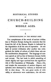 Cover of: Historical studies of church-building in the middle ages. by Charles Eliot Norton