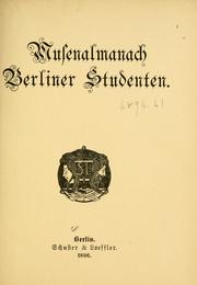 Cover of: Musenalmanach Berliner Studenten