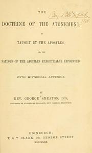 Cover of: The doctrine of the atonement by George Smeaton