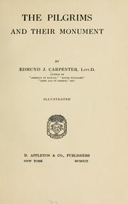 Cover of: The Pilgrims and their monument by Edmund J. Carpenter, Edmund J. Carpenter