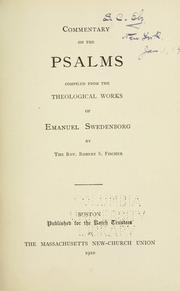Cover of: Commentary on the Psalms: compiled from the theological works of Emanuel Swedenborg