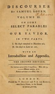 Cover of: On some select parables of our Savior by Samuel Bourn