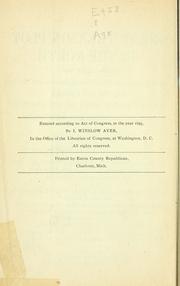 The great treason plot in the North during the war .. by I. Winslow Ayer