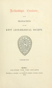 Cover of: Archaeologia cantiana.