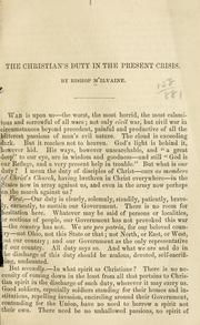 Cover of: Christian's duty in the present crisis.