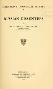 Cover of: Russian dissenters by F. C. Conybeare