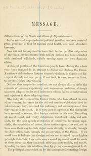 Cover of: Annual message of the President. by United States. President (1861-1865 : Lincoln)