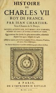 Cover of: Histoire de Charles VII. roy de France by Chartier, Jean