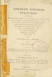 Cover of: Abraham Lincoln's speeches complete. by Abraham Lincoln