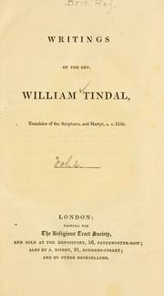 Cover of: Writings of the Rev. William Tindal