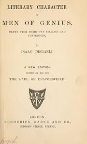 Cover of: Literary character of men of genius by Benjamin Disraeli