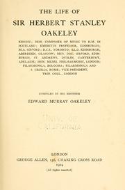 Cover of: life of Sir Herbert Stanley Oakeley ...