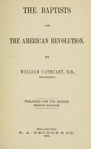 Cover of: The Baptists and the American revolution
