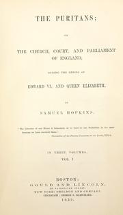 The Puritans by Hopkins, Samuel