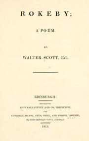 Cover of: Rokeby by Sir Walter Scott