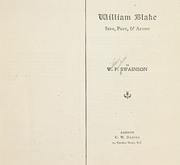 Cover of: William Blake, seer, poet, & artist. by William P. Swainson