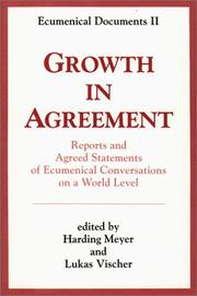 Growth in agreement by Lukas Vischer, Harding Meyer