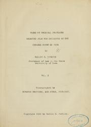 Cover of: Cases on criminal procedure: selected from the decisions of the Supreme Court of Iowa