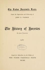 Cover of: The History of Horestes