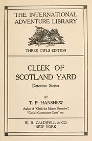 Cover of: Cleek of Scotland Yard: detective stories