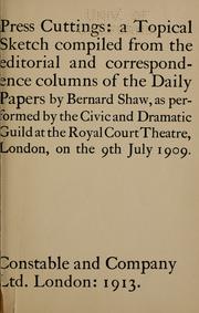 Cover of: Press cuttings by George Bernard Shaw