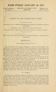 Cover of: Cession of Danish West Indies...: Report.
