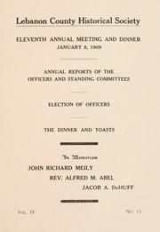 Cover of: Annual meeting ... [and] annual dinner ...