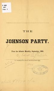 Cover of: The Johnson party.