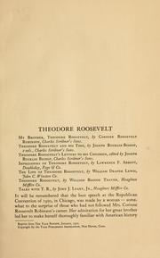 Cover of: Theodore Roosevelt